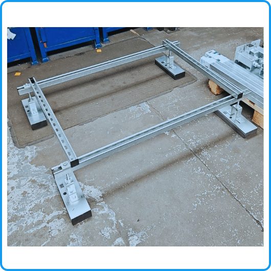 Roof Runner Budget Support Frame installed on a rooftop